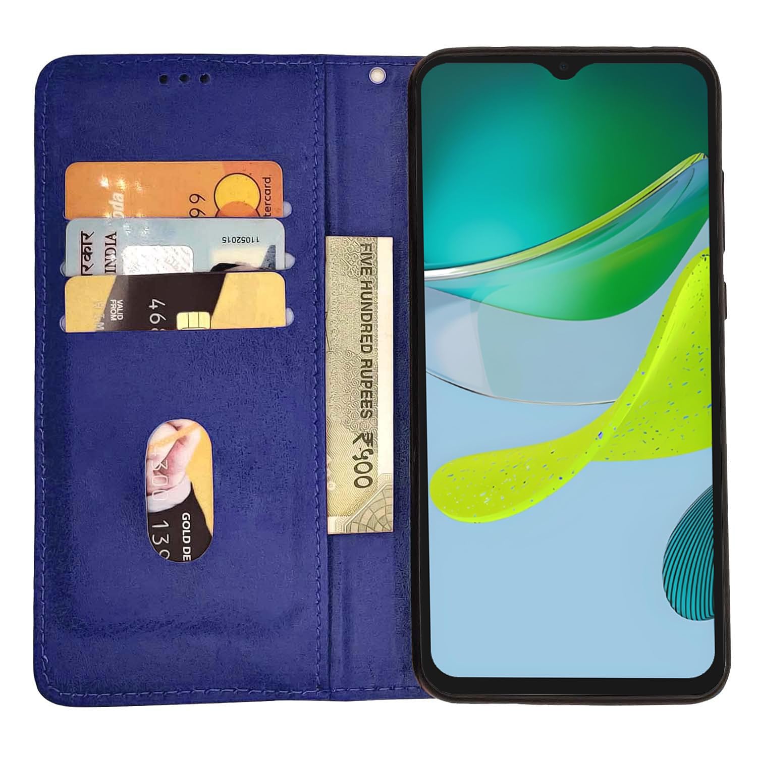 Blue mobile flip cover for Moto E13 – Pikkme – photo 2