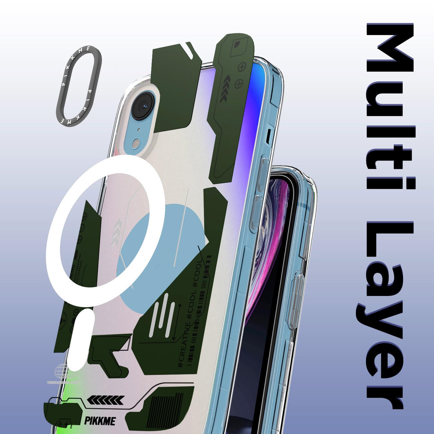Pikkme iPhone XR Printmagsafe Back Cover (Green)