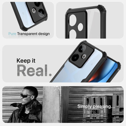 Pikkme Realme GT 7 5G / GT 7T 5G Eagle Clear Transparent Back Cover (Black)
