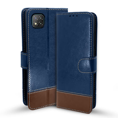 Pikkme Poco C3 blue & brown flip case