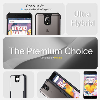 OnePlus 3T Hybrid mobile back cover in black by Pikkme – photo 2