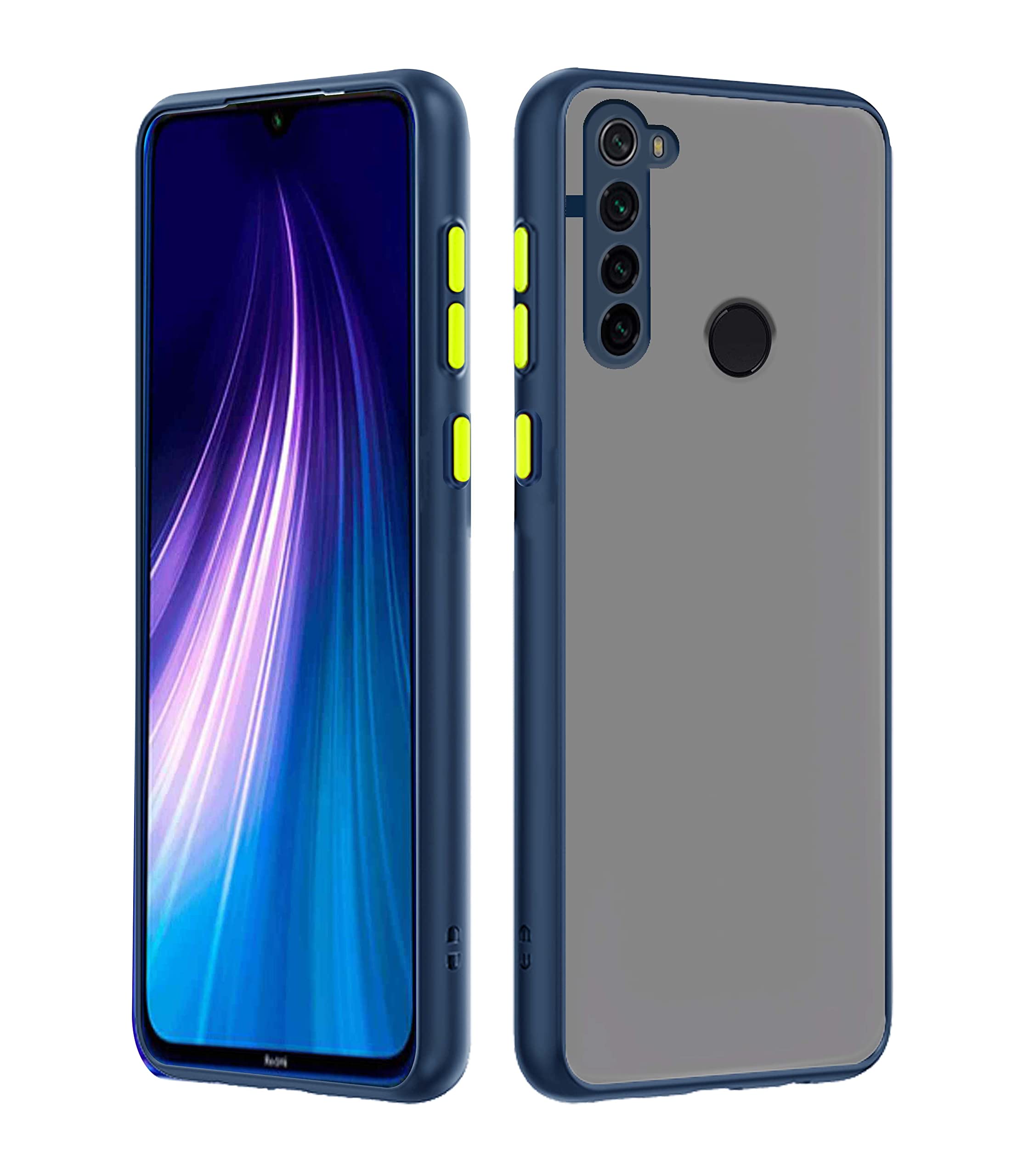 Pikkme blue Matte mobile back cover for Redmi Note 8