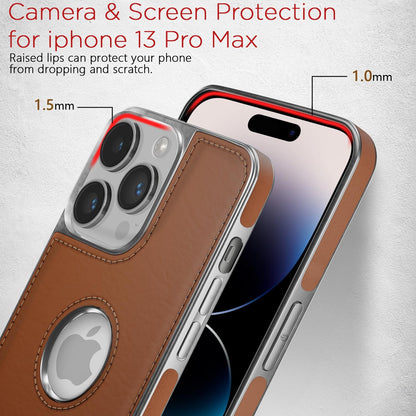 Chrome brown Leatherback back cover for iPhone 14 Pro – Pikkme – photo 4