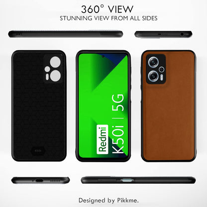 Pikkme camel Leather mobile cover for Redmi K50i 5G – photo 3