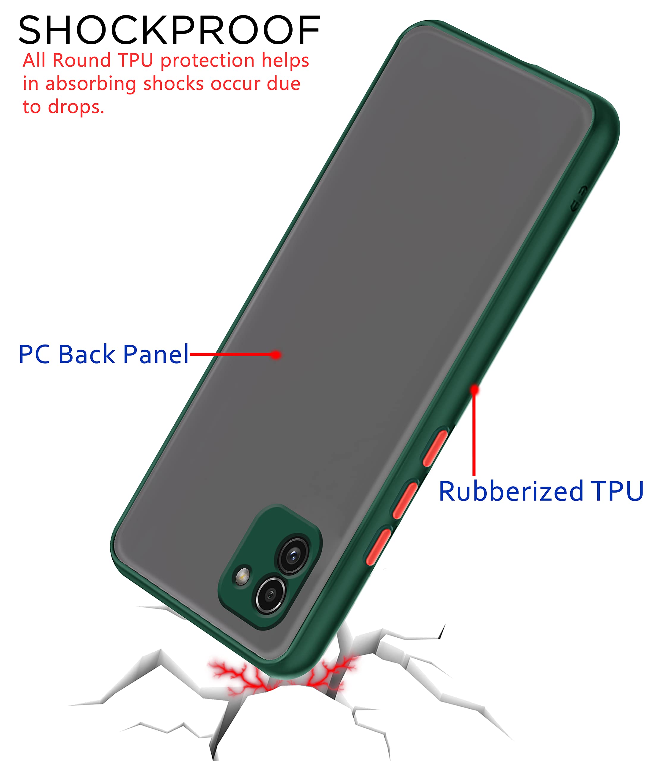 Green back cover for Samsung A03 – Pikkme – photo 3