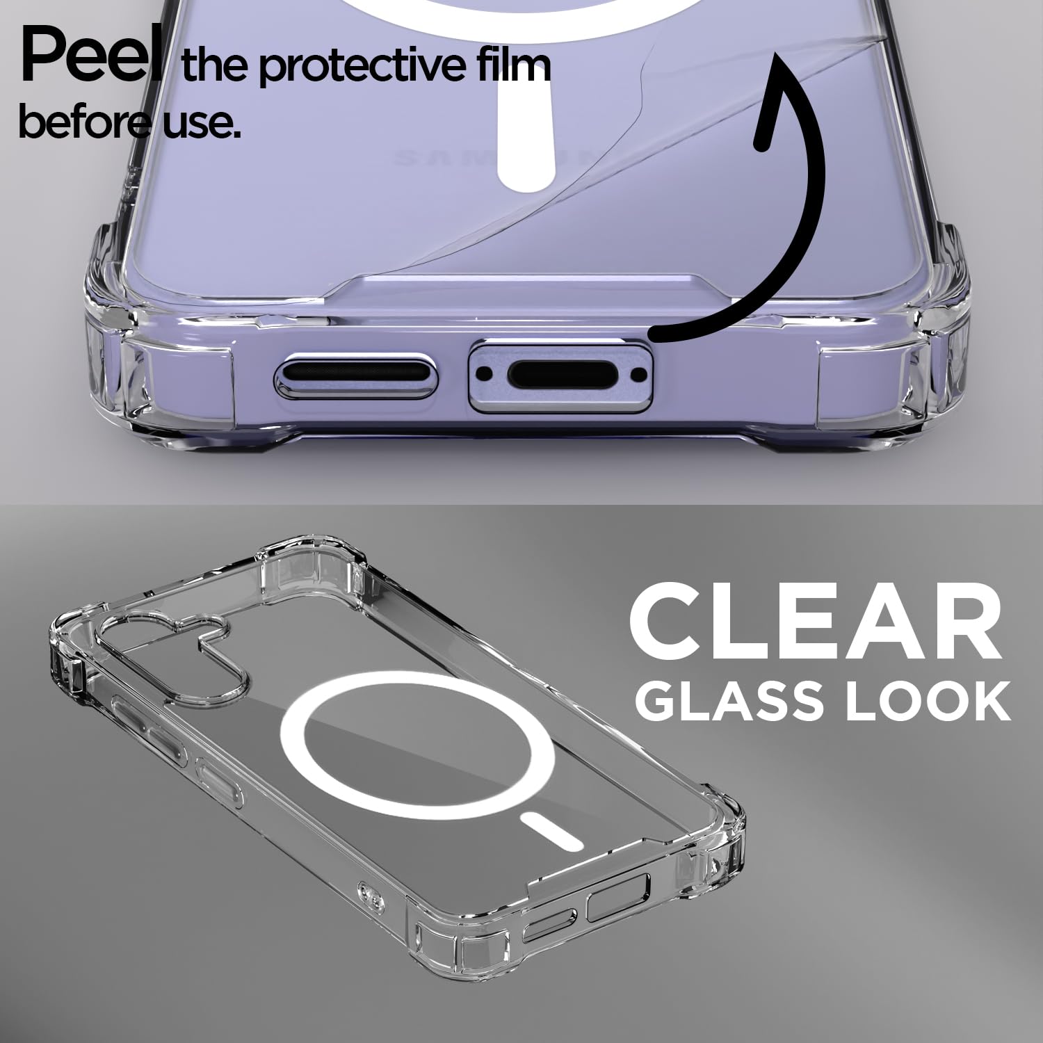 Samsung A57 5G MagSafe mobile cover in transparent mag-safe by Pikkme – photo 3