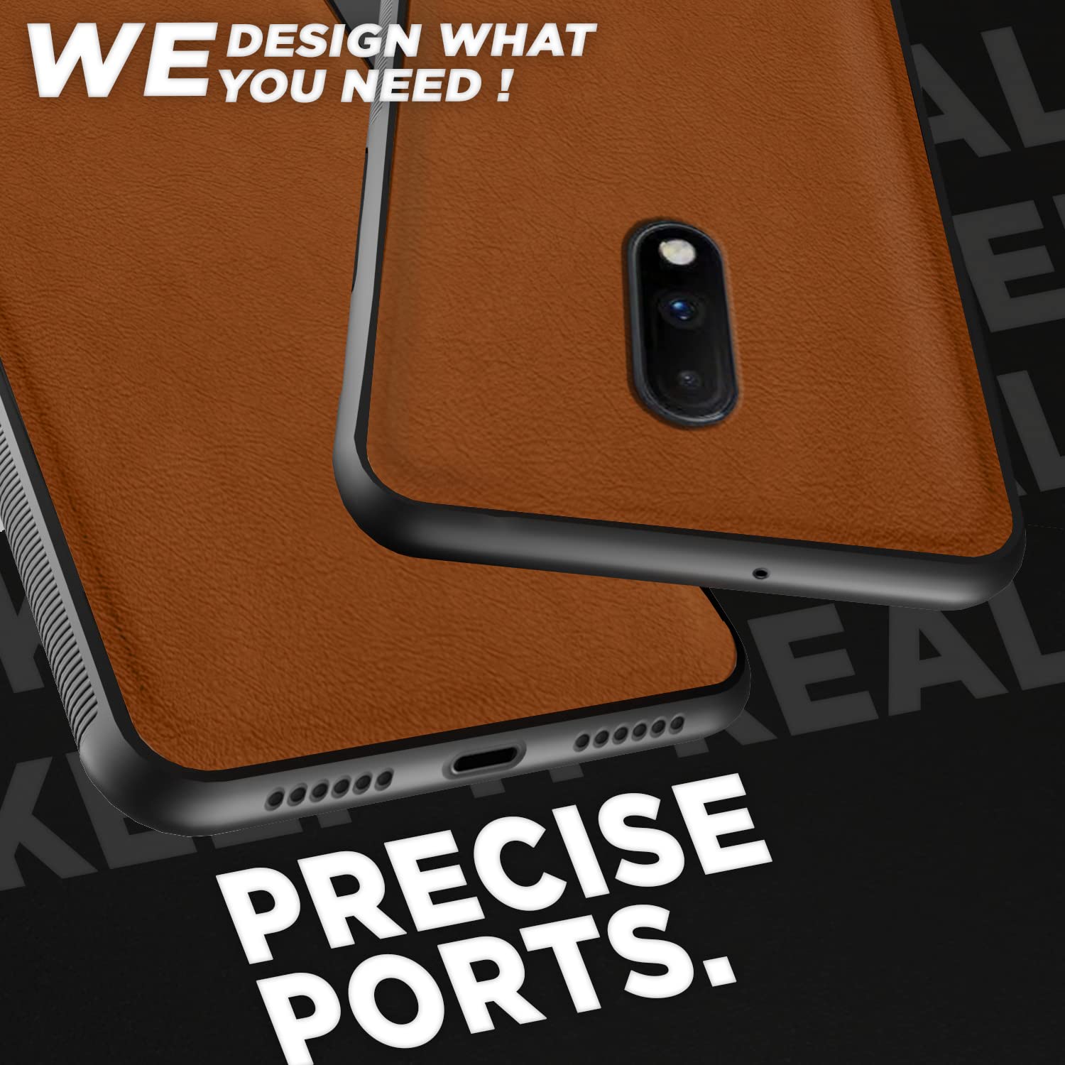 OnePlus 7 Leather mobile back cover in camel by Pikkme – photo 4