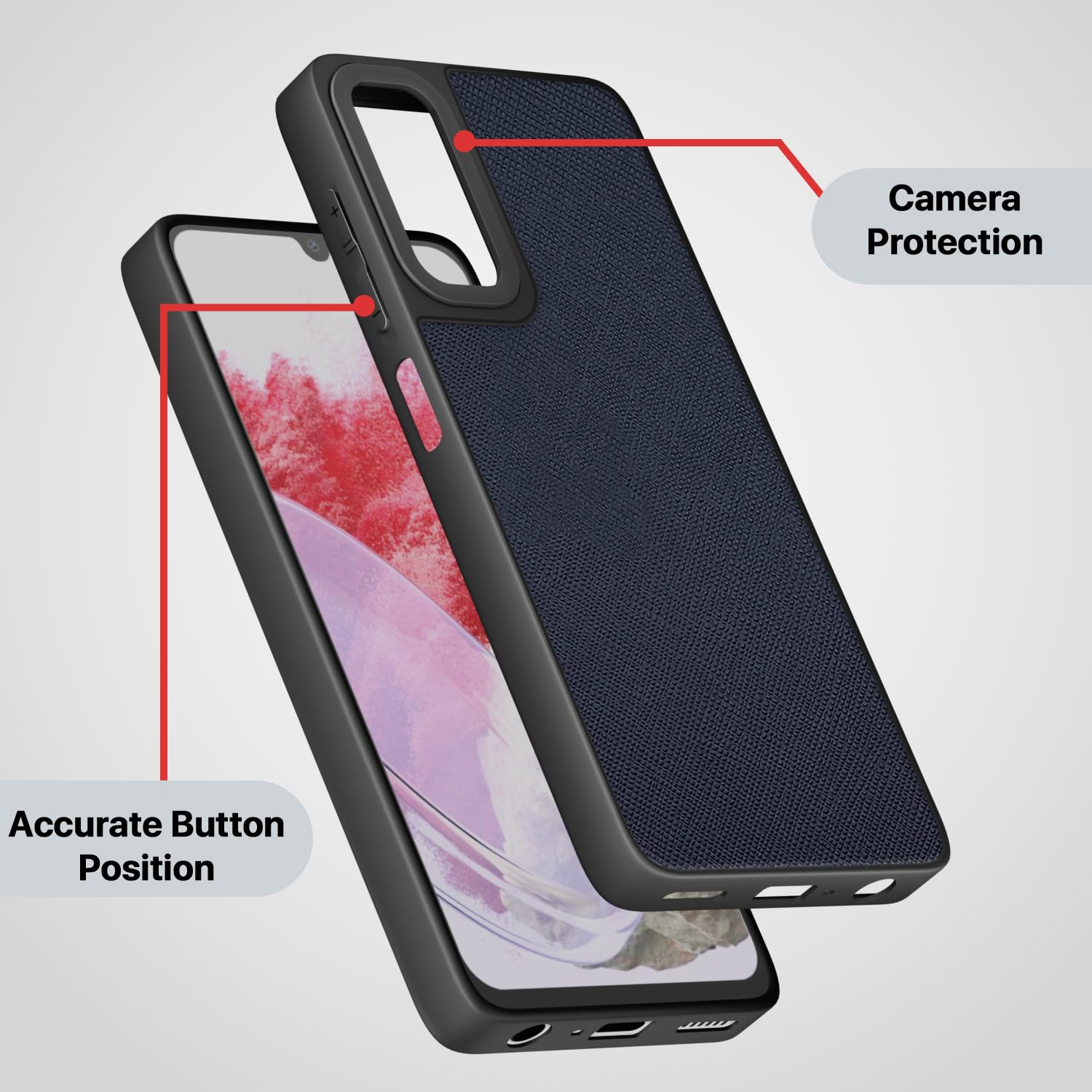 Pikkme blue Leatherback back cover for Samsung M34/F34 5G – photo 3