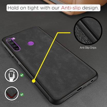 Grey Leather phone cover for Redmi Note 8 – Pikkme – photo 2