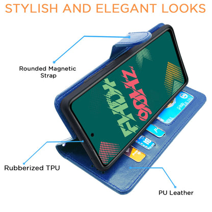 Pikkme Infinix Hot 11s Magnetic blue mobile flip cover – photo 5