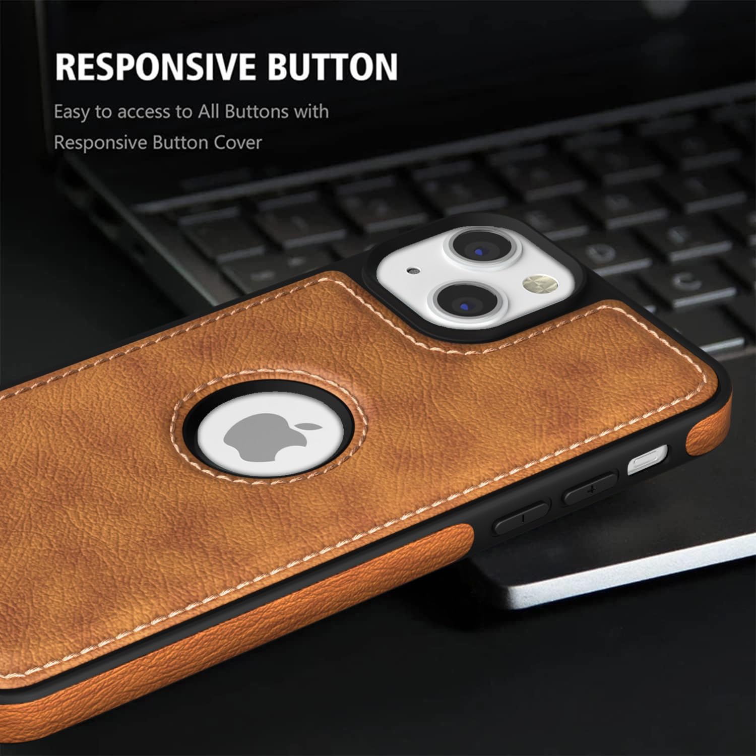 Pikkme iPhone 14 Plus Flexible Pu Leather Back Case (Brown)