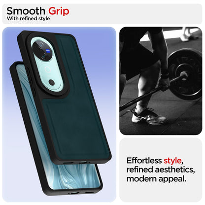 Green Leather mobile cover for Vivo V40/V40 Pro/T3 Ultra 5G – Pikkme – photo 3