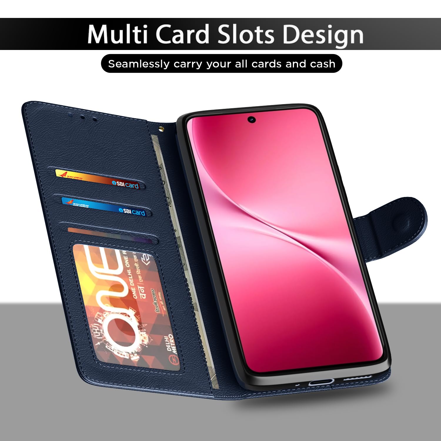 Blue Wallet flip case for Vivo V60 Lite 5G – Pikkme – photo 5