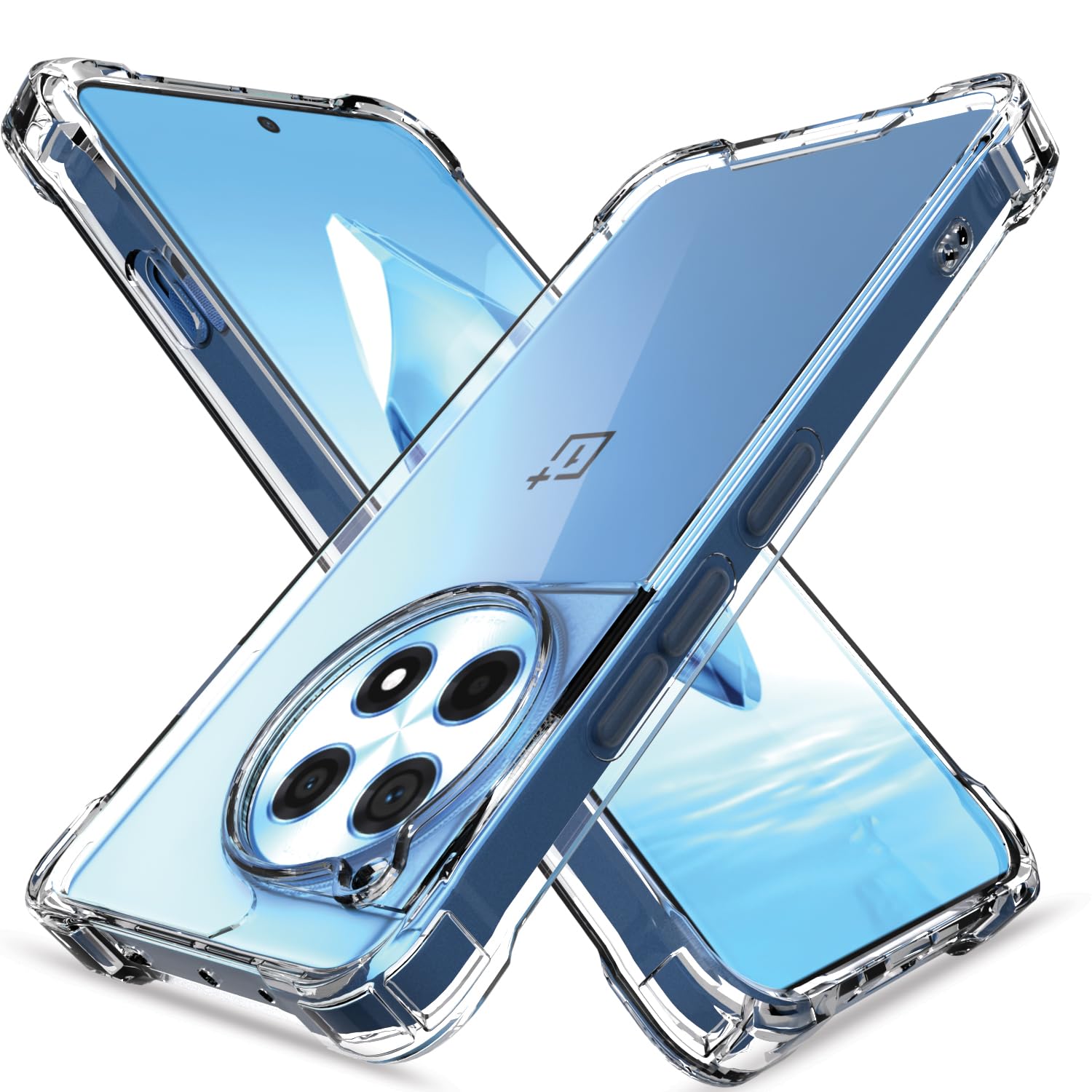 Transparent PC-TPU mobile back cover for OnePlus 12R 5G – Pikkme
