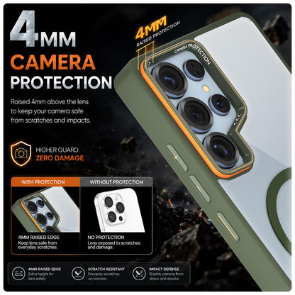 Samsung S25 Ultra 5G MagSafe mobile back cover in green mag-safe by Pikkme – photo 4