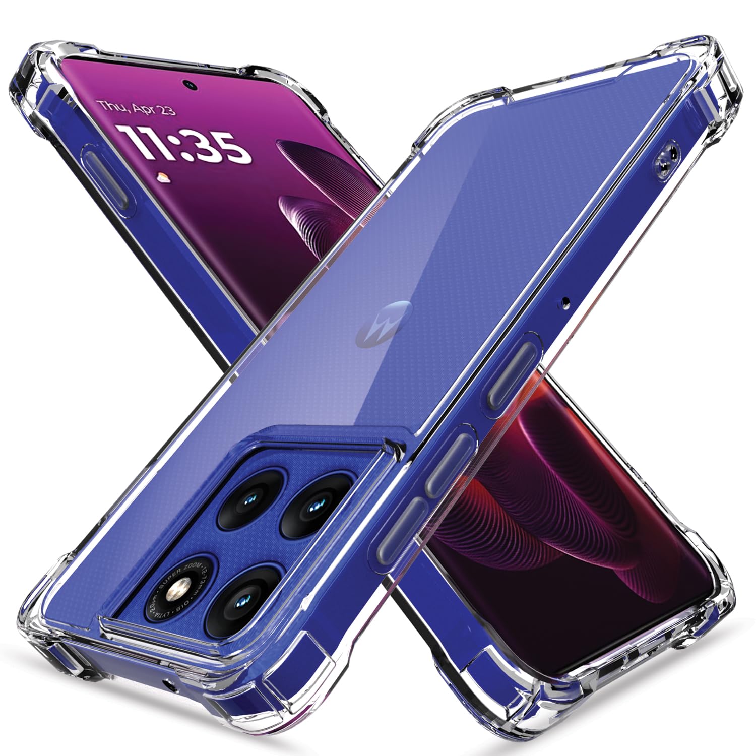 Pikkme transparent mobile cover for Moto Edge 60 Pro 5G