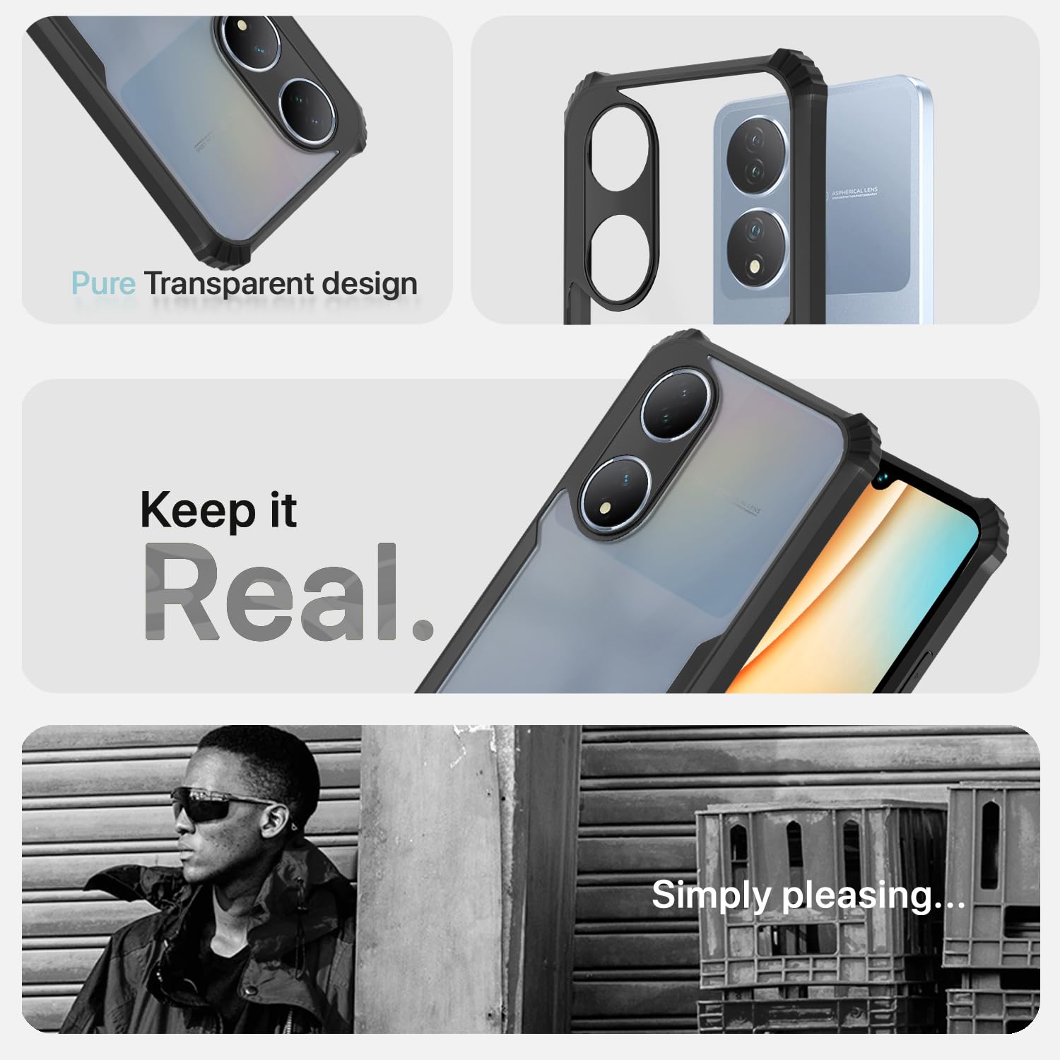 Vivo Y100 5G phone cover in black by Pikkme – photo 4