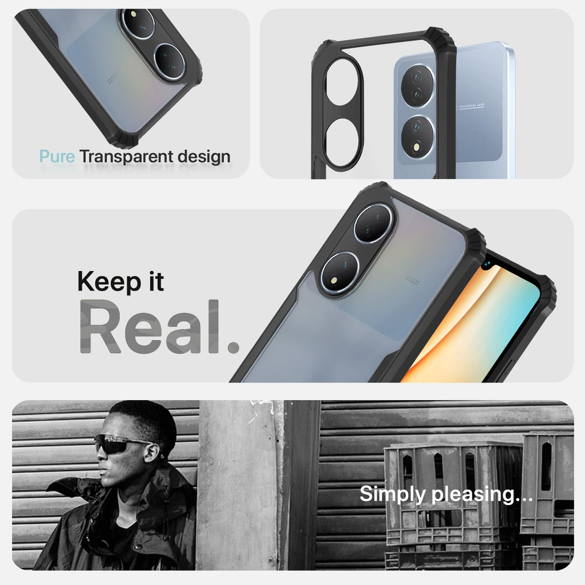 Vivo Y100 5G phone cover in black by Pikkme – photo 4