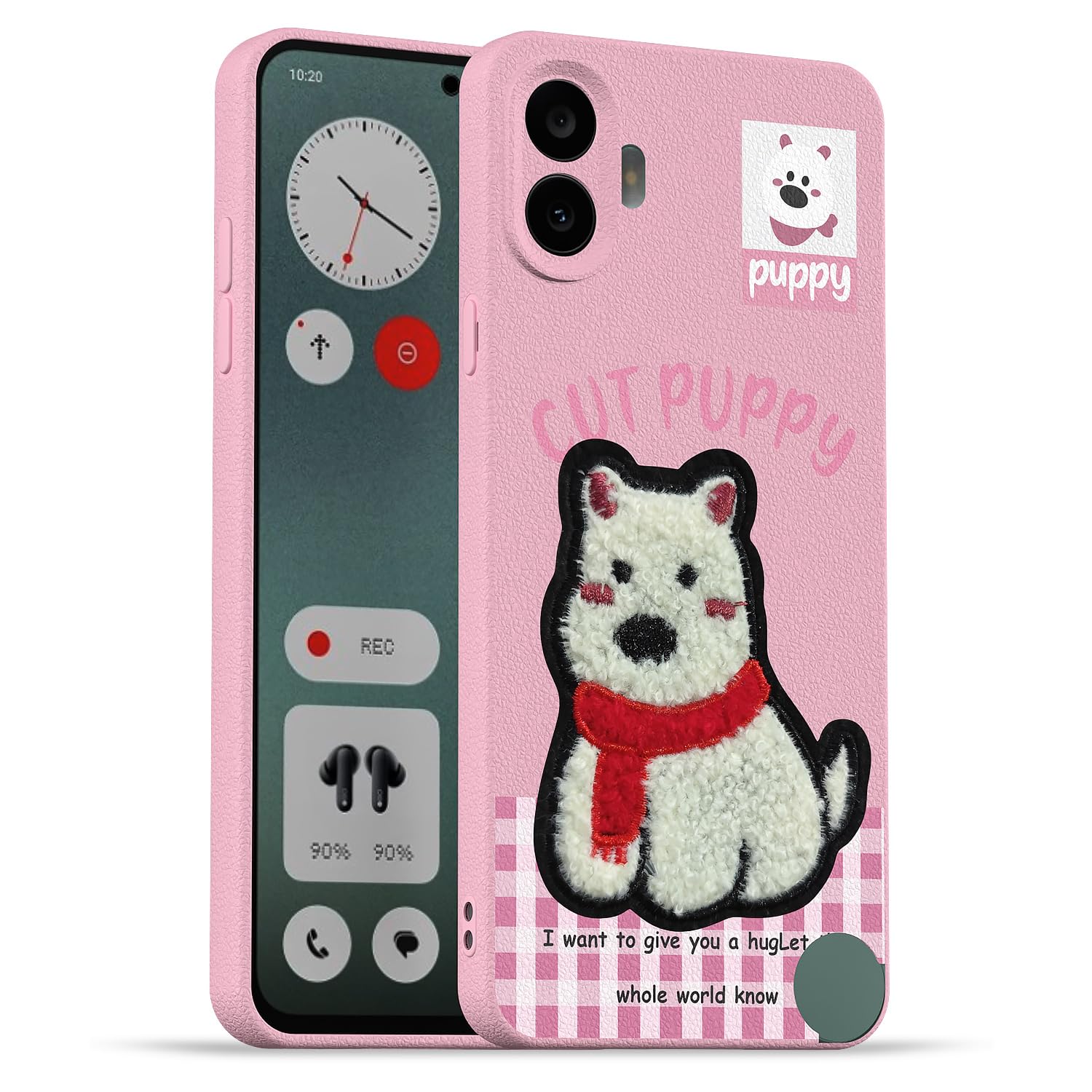 Pikkme CMF Phone 1 Plush Patch pink mobile back cover