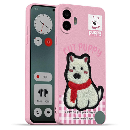 Pikkme CMF Phone 1 Plush Patch pink mobile back cover