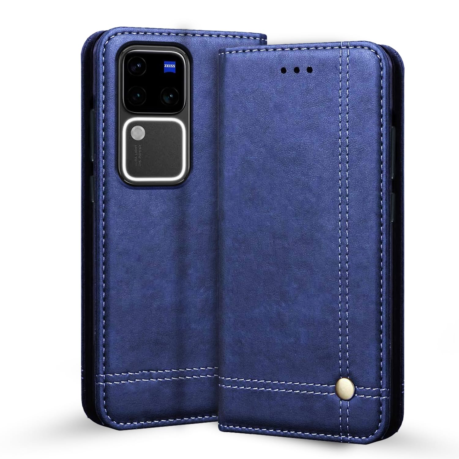 Pikkme blue Magnetic flip case for Vivo V30 Pro 5G