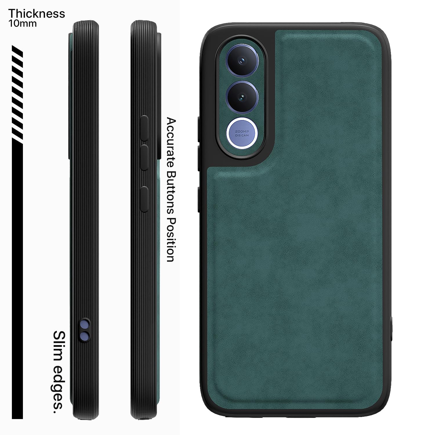 Pikkme Vivo V70 FE 5G Leather green phone cover – photo 3
