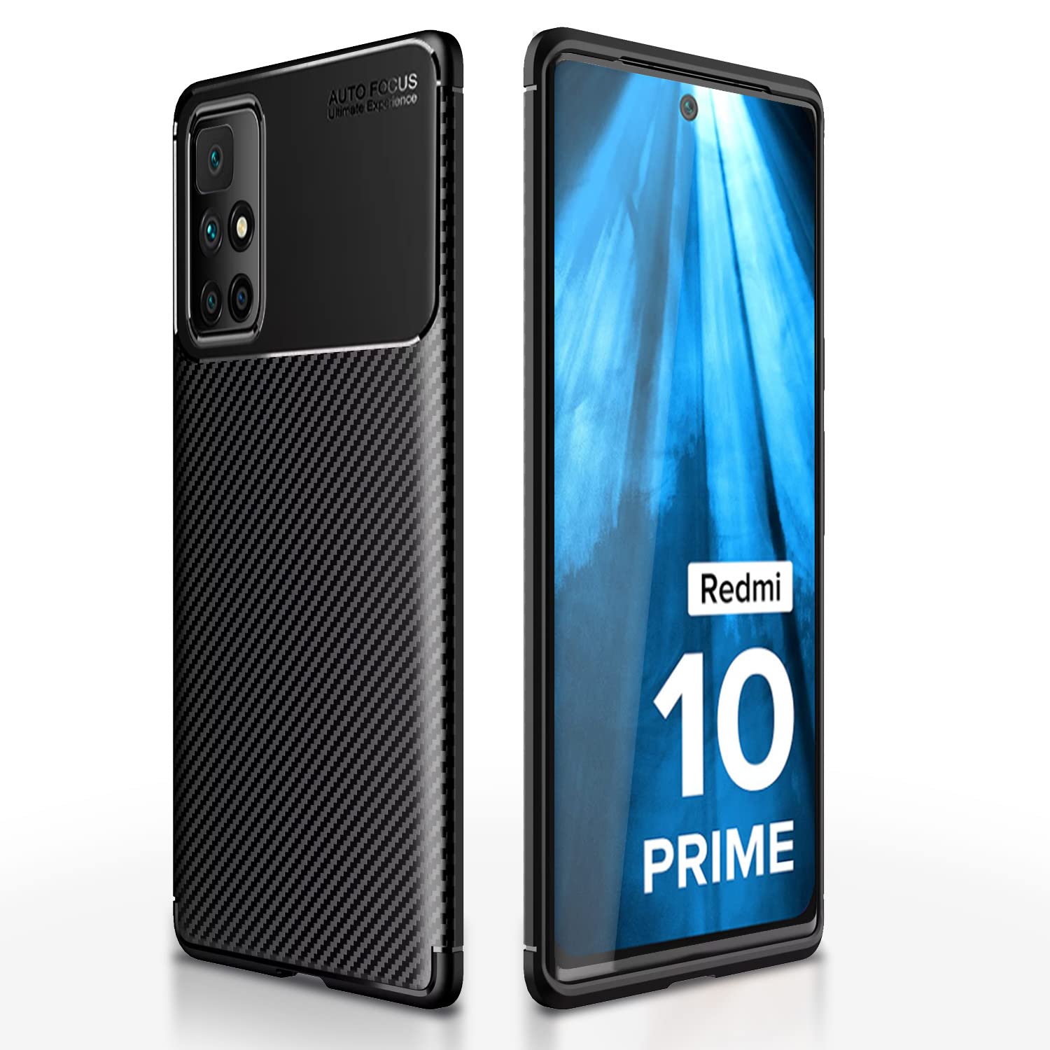 Pikkme black back cover for Redmi 10 Prime
