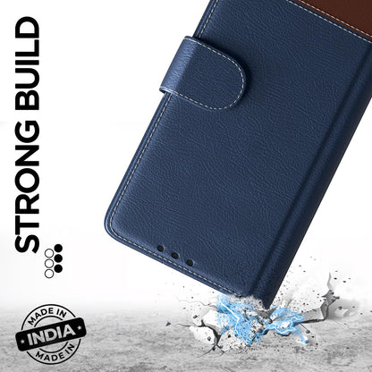 Blue & brown Magnetic flip case for Nokia C01 Plus – Pikkme – photo 7