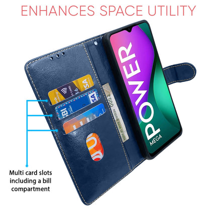 Infinix Smart 5 flip cover in blue & brown by Pikkme – photo 3