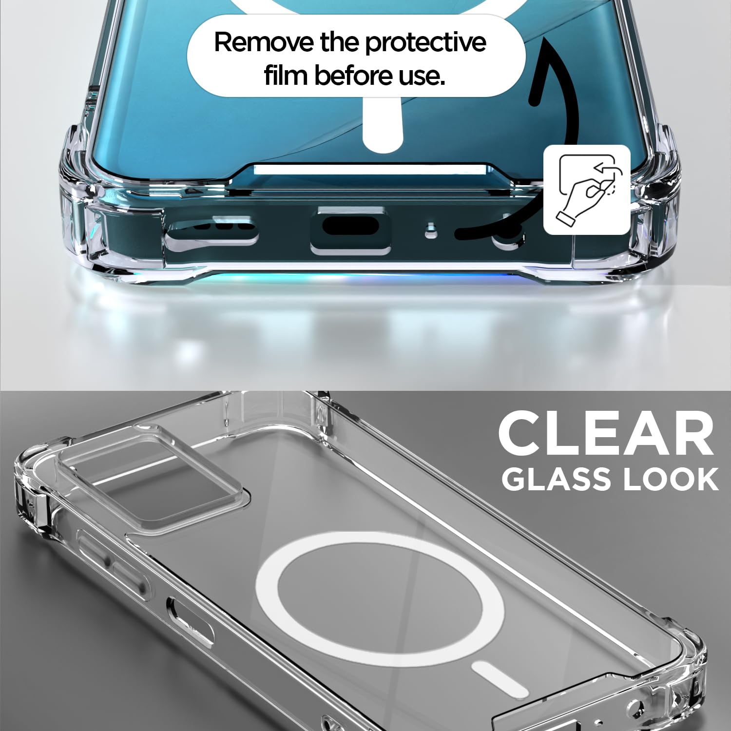 OnePlus Nord CE 2 Lite 5G MagSafe mobile back cover in transparent mag-safe by Pikkme – photo 3