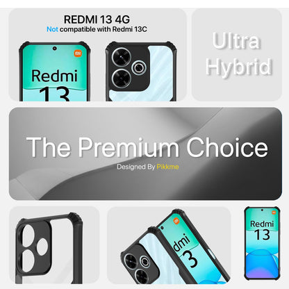 Redmi 13/Poco M6 Plus 5G Clear mobile cover in black by Pikkme – photo 3
