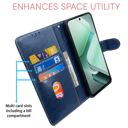 iQOO Z9x 5G mobile flip cover in blue & brown by Pikkme – photo 4