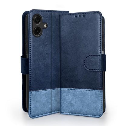 Navy & light blue wallet flip cover for Samsung F70e 5G/M07/M17e/F07/A07/A07 5G – Pikkme