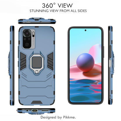Pikkme Redmi Note 10 / Redmi Note 10S D5 Tough Armor Back Cover | Blue