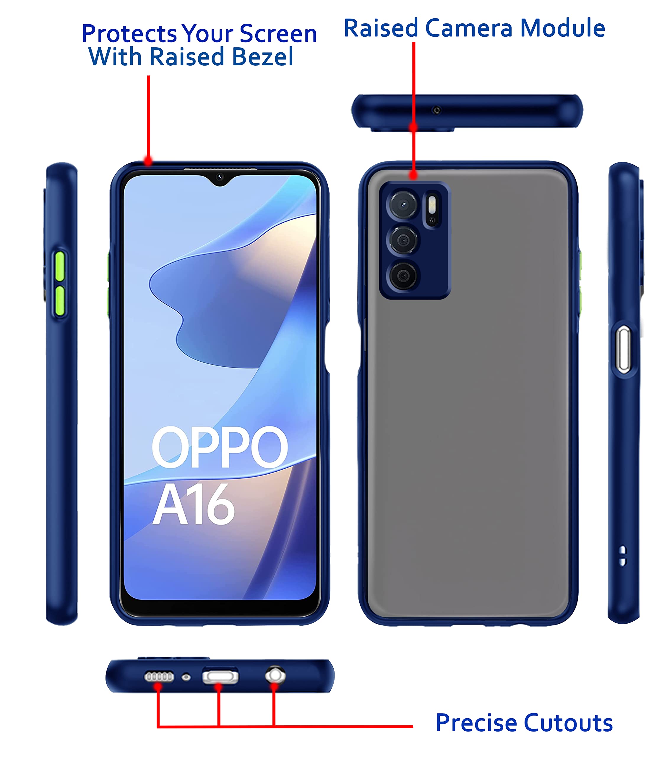 Blue mobile cover for Oppo A16 – Pikkme – photo 3