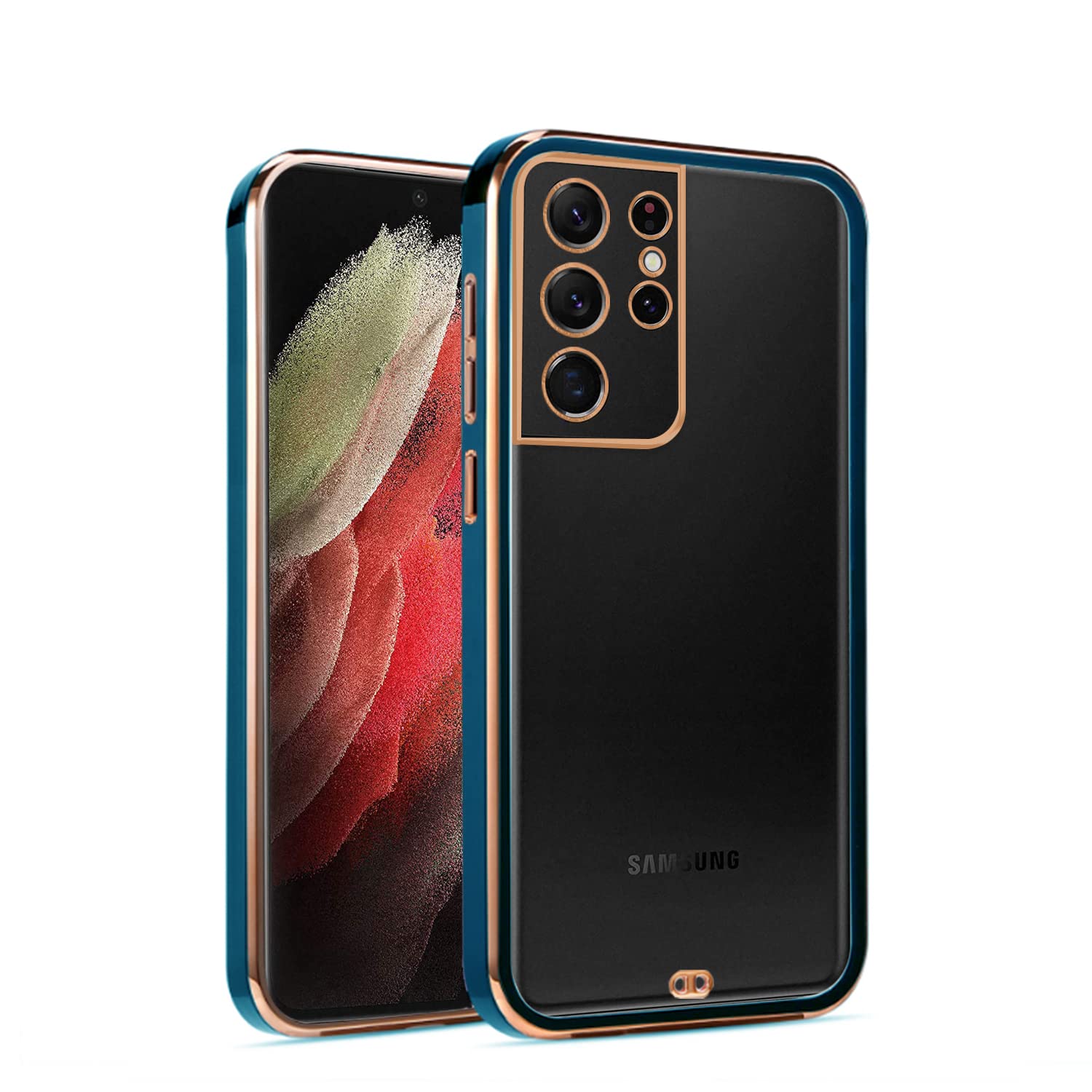 Blue Chrome mobile cover for Samsung S21 Ultra – Pikkme