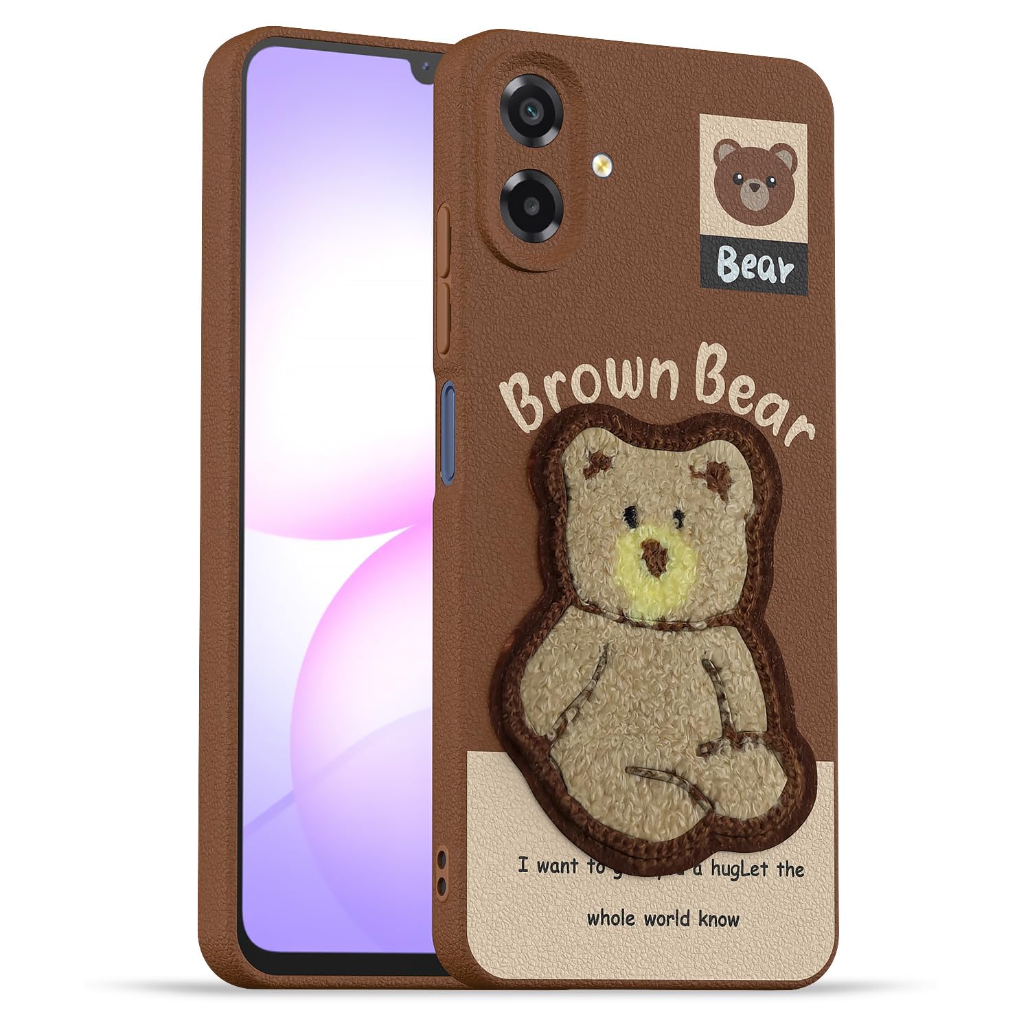 Pikkme brown phone cover for Samsung F70e 5G/F07/A07/M07