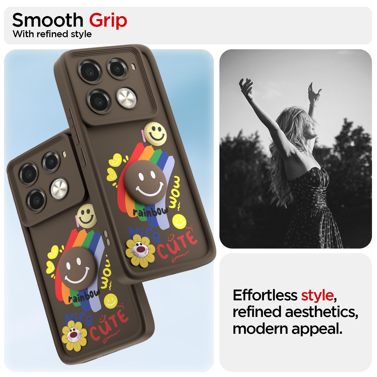 Pikkme Infinix Note 40 Pro 5G Soft Silicone brown phone cover – photo 2
