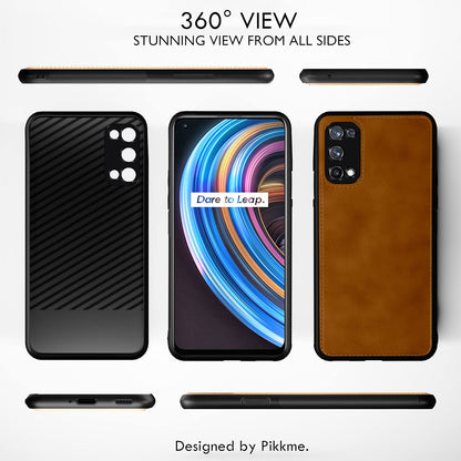 Pikkme Realme X7 5G Leather brown mobile back cover – photo 3