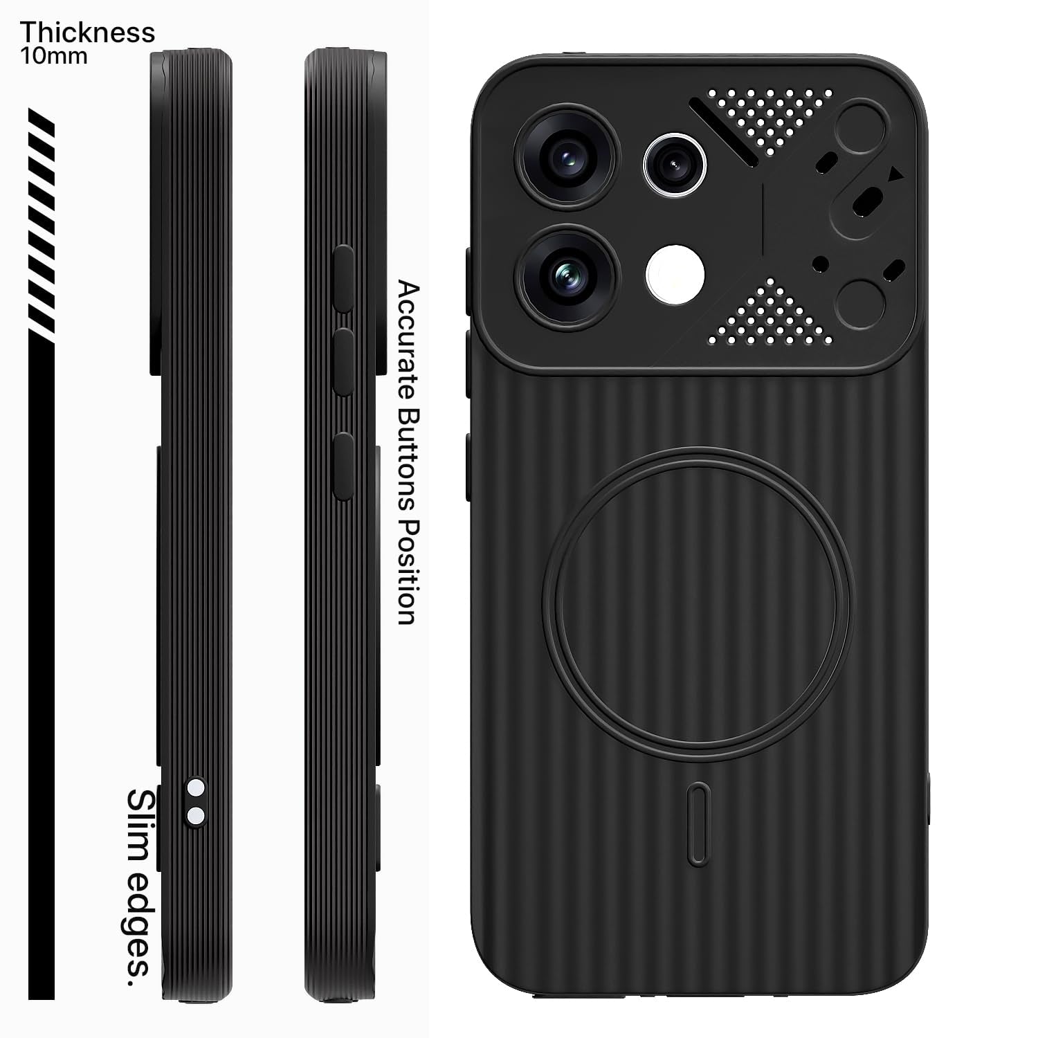 Pikkme Oppo Reno 16c 5G MagSafe black phone cover – photo 3