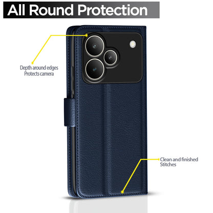 Realme P4 5G Wallet wallet flip cover in blue by Pikkme – photo 4