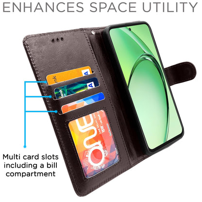 Pikkme Oppo K12x 5G coffee mobile flip cover – photo 2