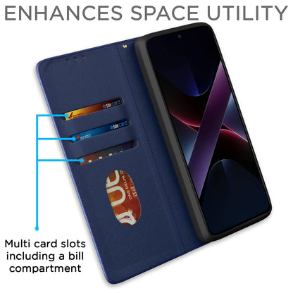 POCO X7 Pro 5G wallet flip cover in blue by Pikkme – photo 3