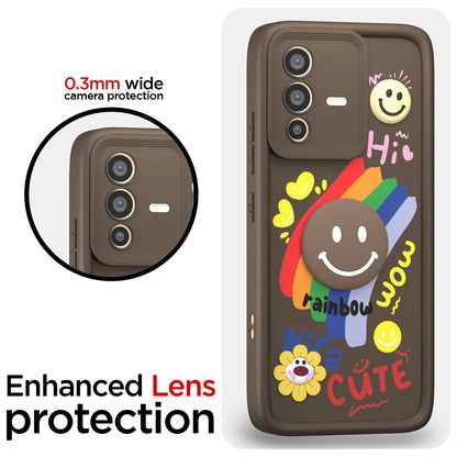 Brown Soft Silicone phone cover for Vivo V23 5G – Pikkme – photo 5