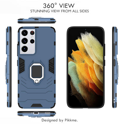 Samsung S21 Ultra mobile back cover in blue by Pikkme – photo 3
