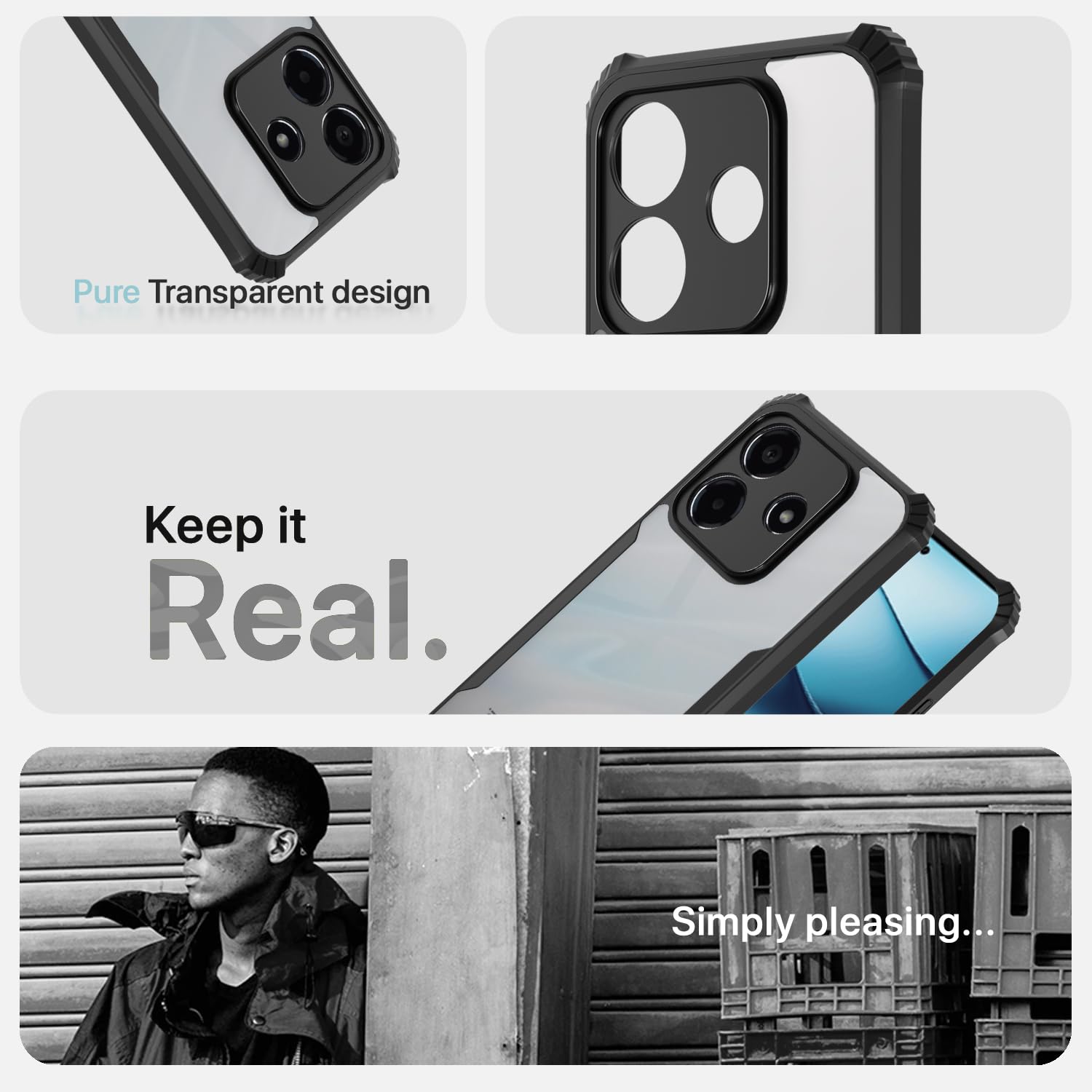 Black back cover for Redmi Note 14 5G – Pikkme – photo 4