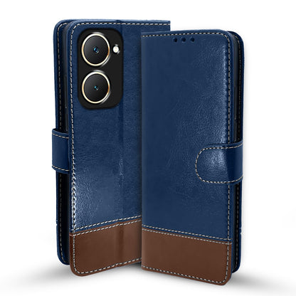 Pikkme Vivo Y03 4G Magnetic blue & brown flip cover