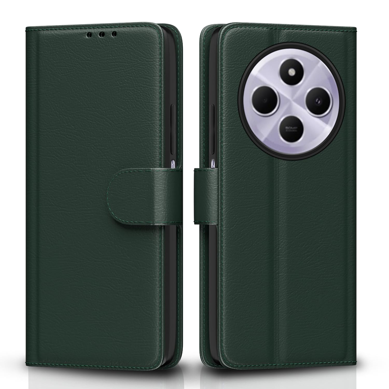 Green Wallet flip cover for Poco M7 5G – Pikkme