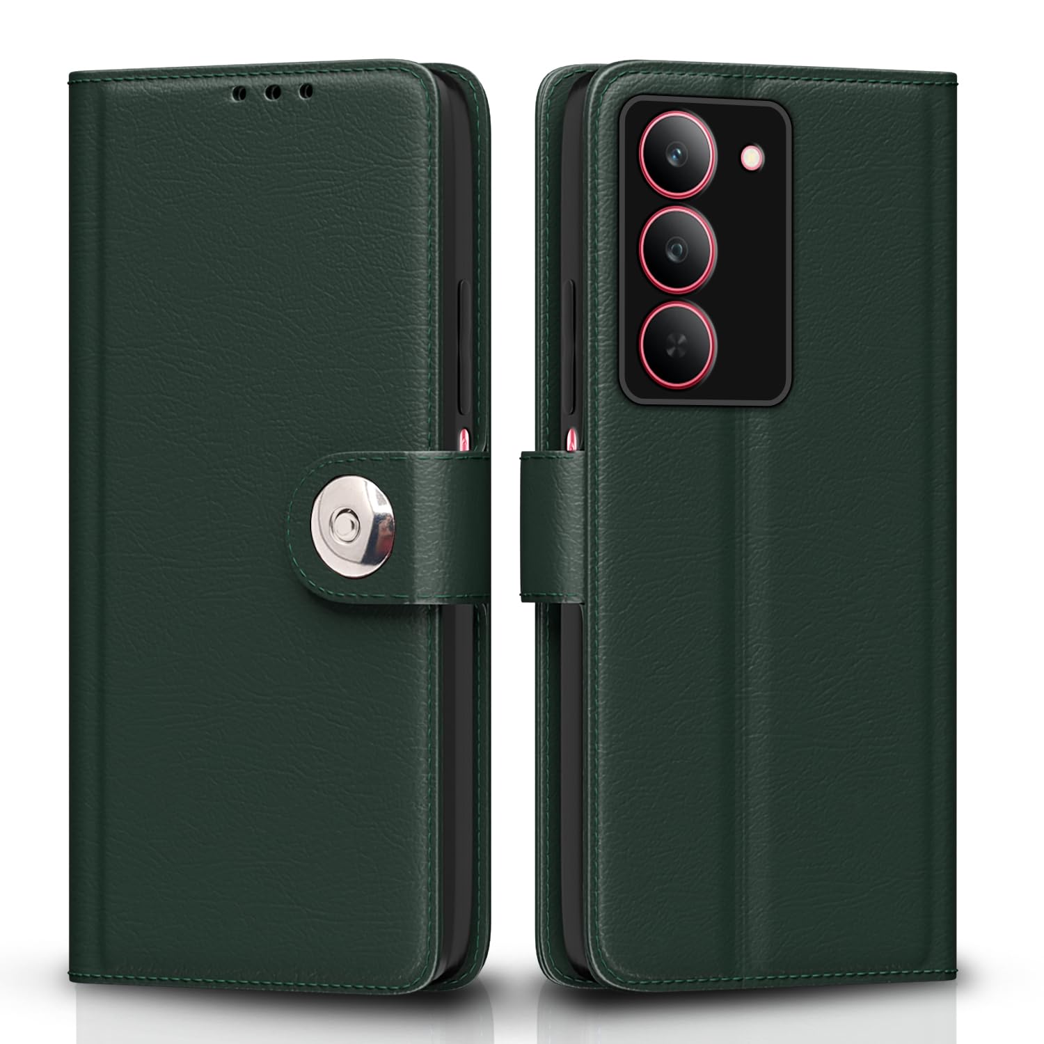 Pikkme green wallet flip cover for Realme Narzo 80x/P3x/14X 5G