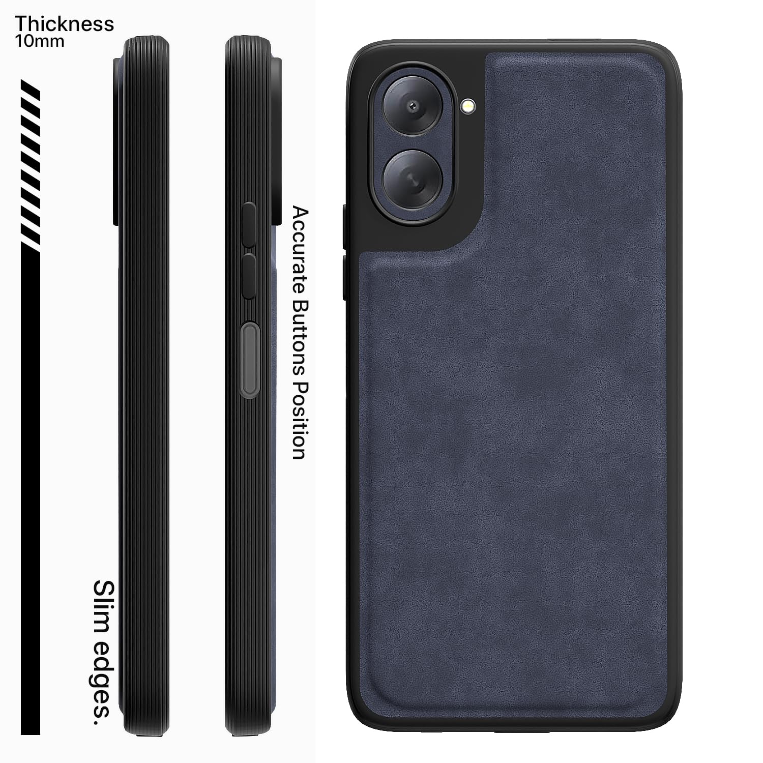 Blue Leather mobile back cover for Redmi A7 5G – Pikkme – photo 3